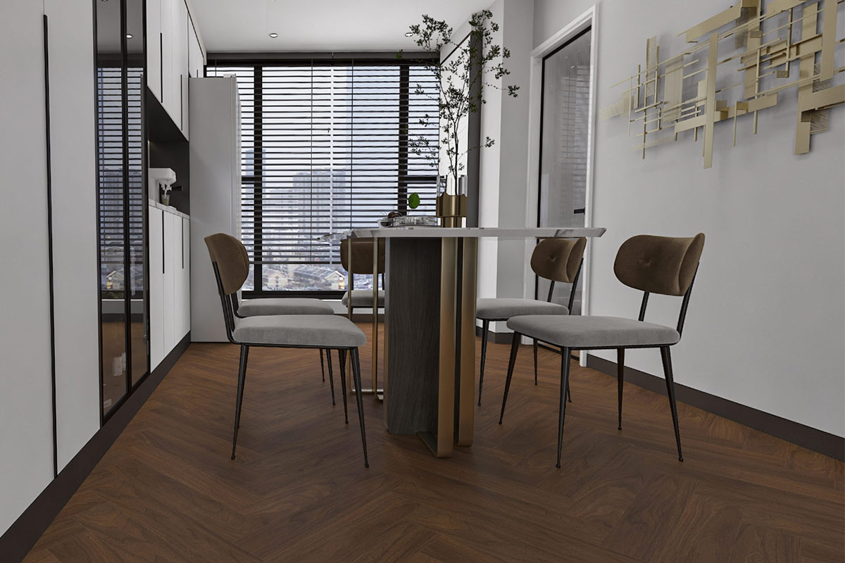 Ламинат HDF Темный «елочка»